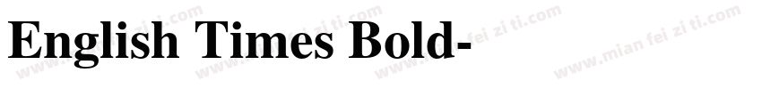 English Times Bold字体转换